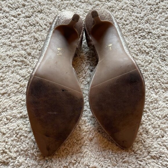 Juicy Couture size 10 silver/gold glitter heels - Picture 6 of 10